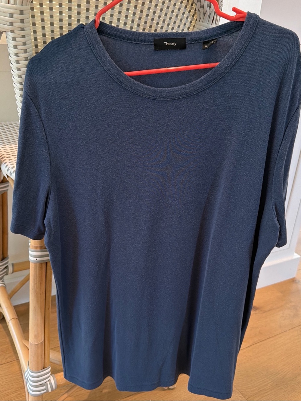 Theory Men's Short Sleeve Tee in Navy Blue